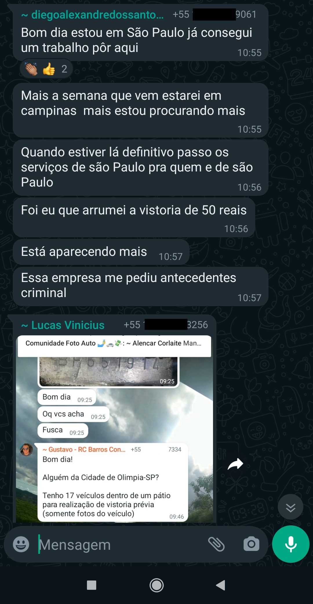 Aluno fechando serviços